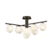 Fredrick Ramond FR41903 Selene 9-lt 30" LED Semi-Flush Mount - Black Oxide