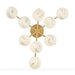 Fredrick Ramond FR41903 Selene 9-lt 30" LED Semi-Flush Mount - Lacquered Brass