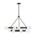 Fredrick Ramond FR41905 Selene 18-lt 48" LED Multi Tier Chandelier - Black Oxide