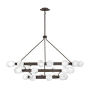 Fredrick Ramond FR41908 Selene 36-lt 60" LED Multi Tier Chandelier - Black Oxide