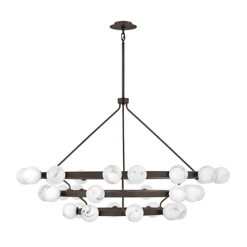 Fredrick Ramond FR41908 Selene 36-lt 60" LED Multi Tier Chandelier - Black Oxide