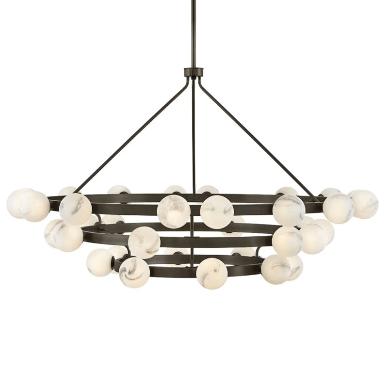 Fredrick Ramond FR41908 Selene 36-lt 60" LED Multi Tier Chandelier - Black Oxide