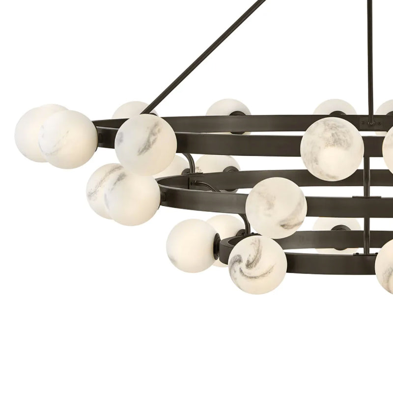 Fredrick Ramond FR41908 Selene 36-lt 60" LED Multi Tier Chandelier - Black Oxide