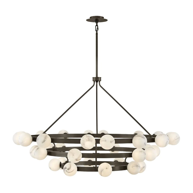 Fredrick Ramond FR41908 Selene 36-lt 60" LED Multi Tier Chandelier - Black Oxide