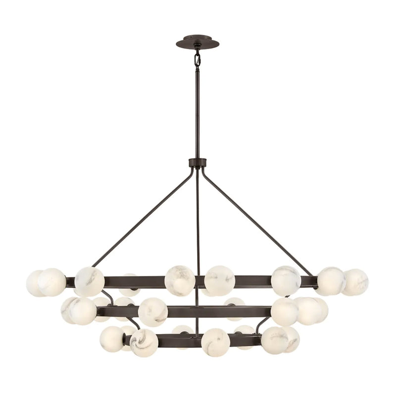 Fredrick Ramond FR41908 Selene 36-lt 60" LED Multi Tier Chandelier - Black Oxide