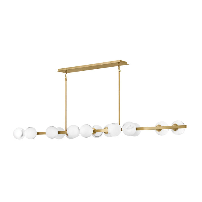 Fredrick Ramond FR41909 Selene 14-lt 74" LED Linear Chandelier - Lacquered Brass