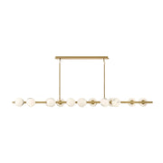 Fredrick Ramond FR41909 Selene 14-lt 74" LED Linear Chandelier - Lacquered Brass