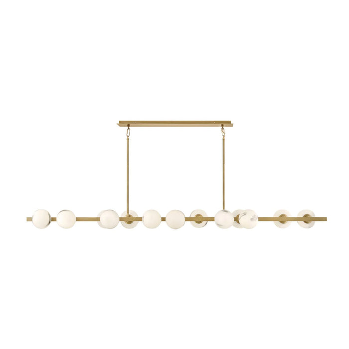 Fredrick Ramond FR41909 Selene 14-lt 74" LED Linear Chandelier - Lacquered Brass