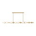 Fredrick Ramond FR41909 Selene 14-lt 74" LED Linear Chandelier - Lacquered Brass