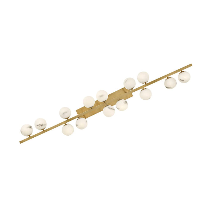 Fredrick Ramond FR41909 Selene 14-lt 74" LED Linear Chandelier - Lacquered Brass