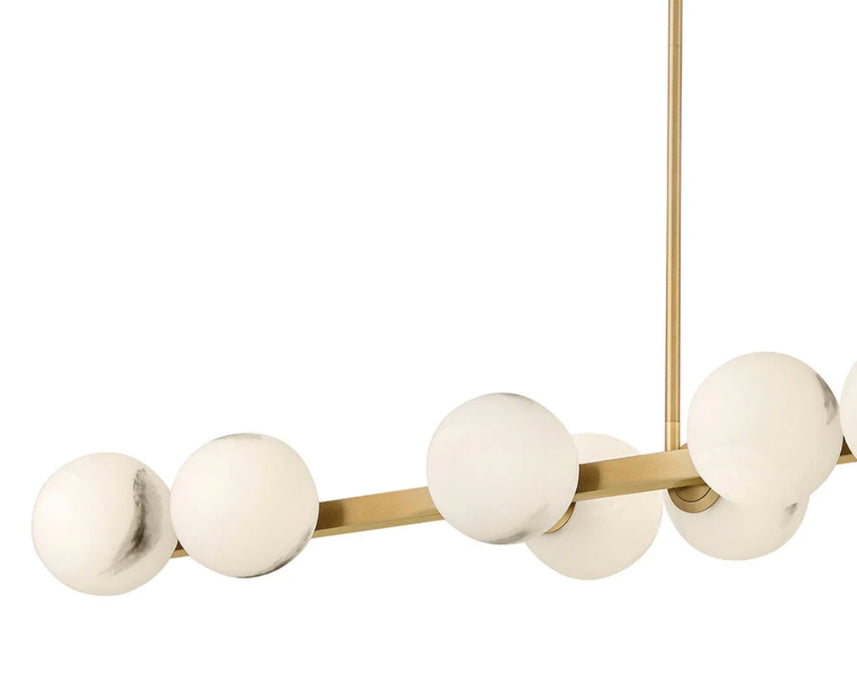 Fredrick Ramond FR41909 Selene 14-lt 74" LED Linear Chandelier - Lacquered Brass