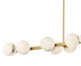 Fredrick Ramond FR41909 Selene 14-lt 74" LED Linear Chandelier - Lacquered Brass