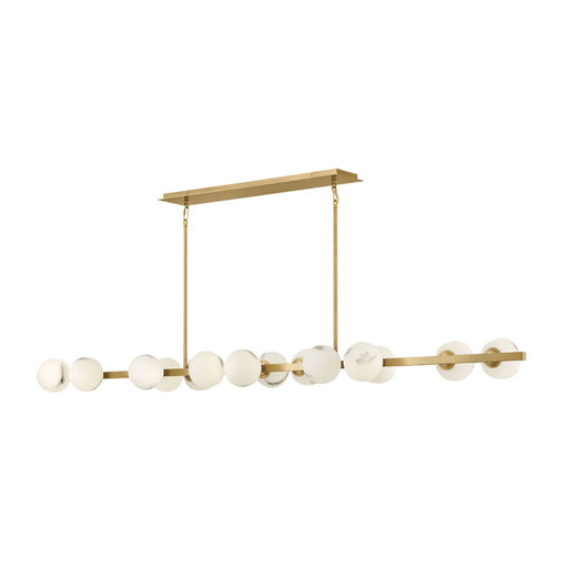 Fredrick Ramond FR41909 Selene 14-lt 74" LED Linear Chandelier - Lacquered Brass
