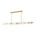 Fredrick Ramond FR41909 Selene 14-lt 74" LED Linear Chandelier - Lacquered Brass