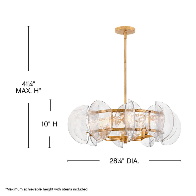 Fredrick Ramond FR41924 Seraphina 6-lt 28" LED Chandelier