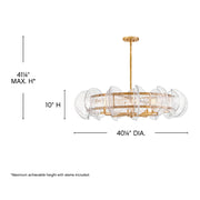 Fredrick Ramond FR41926 Seraphina 8-lt 40" LED Chandelier
