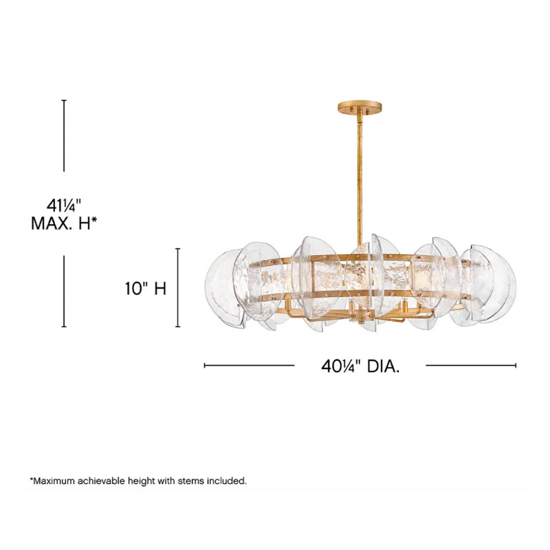 Fredrick Ramond FR41926 Seraphina 8-lt 40" LED Chandelier