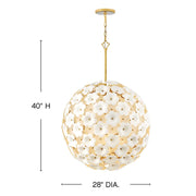 Fredrick Ramond FR41966 Marianne 7-lt 28" LED Chandelier