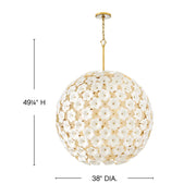 Fredrick Ramond FR41967 Marianne 9-lt 38" LED Chandelier