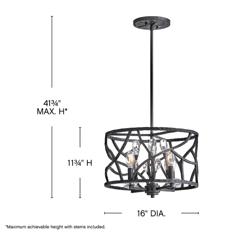 Fredrick Ramond FR46801 Eve 4-lt 16" LED Flush Mount