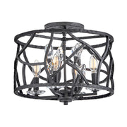 Fredrick Ramond FR46801 Eve 4-lt 16" LED Flush Mount - Brushed Graphite