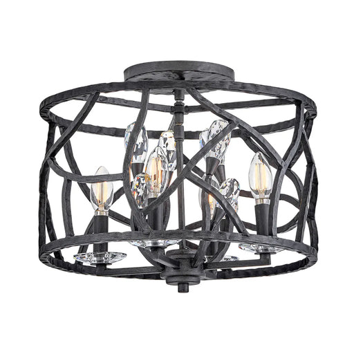 Fredrick Ramond FR46801 Eve 4-lt 16" LED Flush Mount - Brushed Graphite