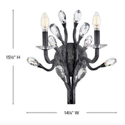 Fredrick Ramond FR46802 Eve 2-lt 16" Tall LED Wall Sconce