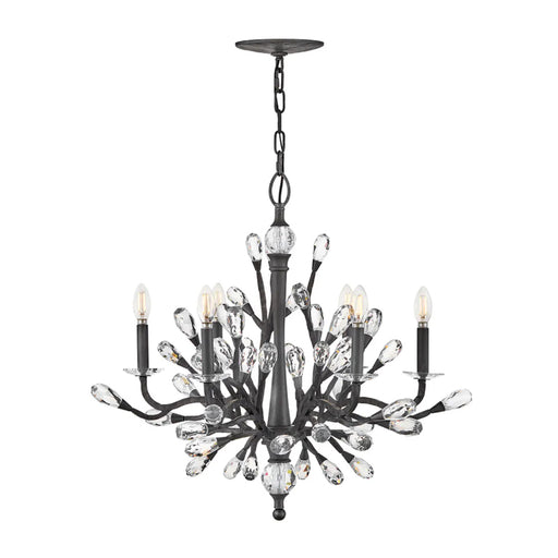 Fredrick Ramond FR46806 Eve 6-lt 26" LED Chandelier - Brushed Graphite