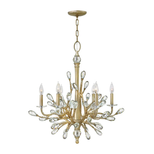 Fredrick Ramond FR46806 Eve 6-lt 26" LED Chandelier - Champagne Gold