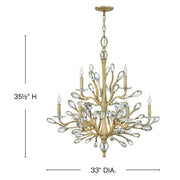 Fredrick Ramond FR46809 Eve 9-lt 34" LED Chandelier