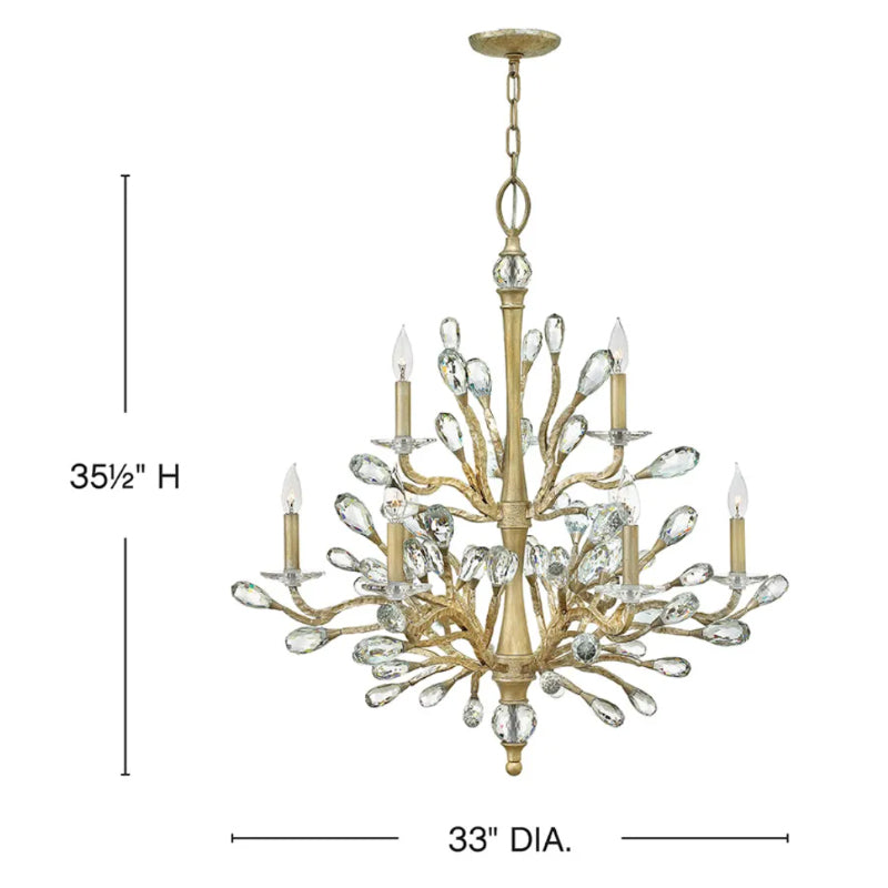 Fredrick Ramond FR46809 Eve 9-lt 34" LED Chandelier