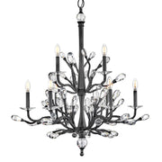 Fredrick Ramond FR46809 Eve 9-lt 34" LED Chandelier - Brushed Graphite