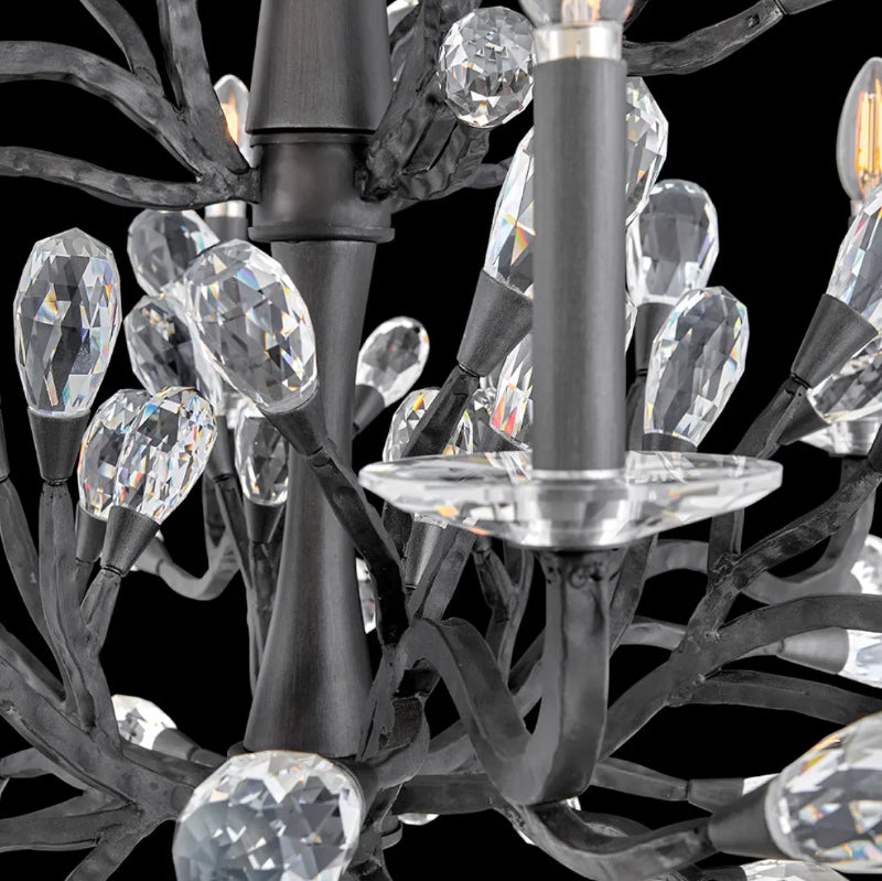 Fredrick Ramond FR46809 Eve 9-lt 34" LED Chandelier - Brushed Graphite