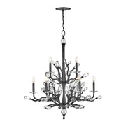 Fredrick Ramond FR46809 Eve 9-lt 34" LED Chandelier - Brushed Graphite