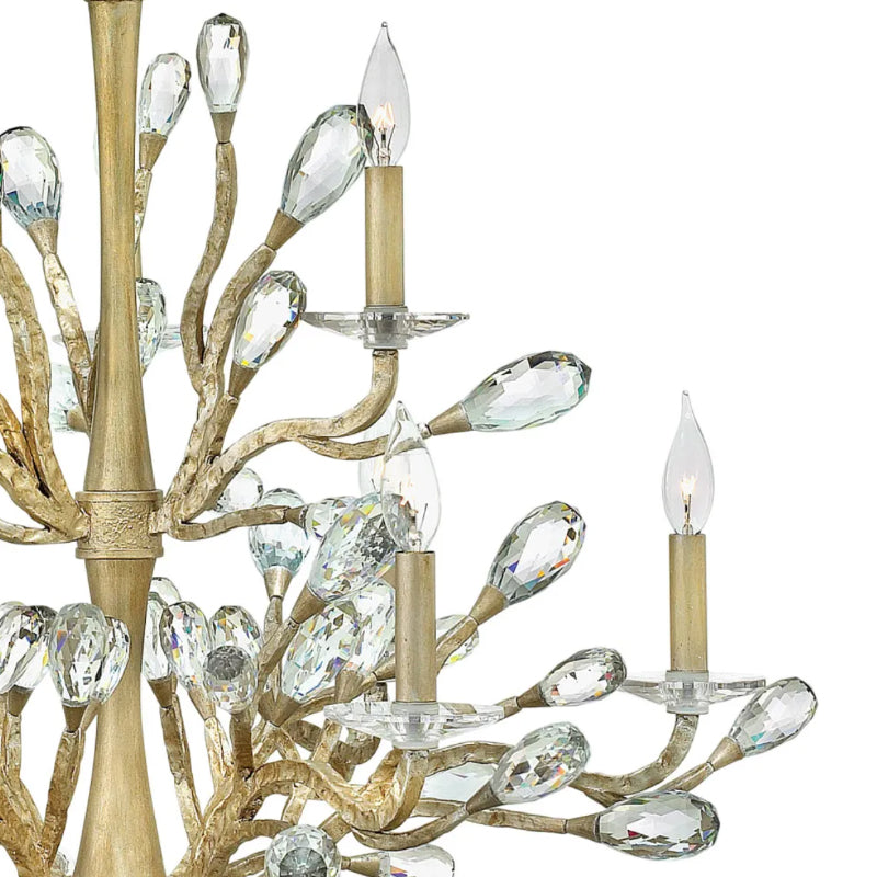 Fredrick Ramond FR46809 Eve 9-lt 34" LED Chandelier - Champagne Gold