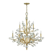 Fredrick Ramond FR46809 Eve 9-lt 34" LED Chandelier - Champagne Gold
