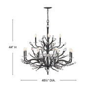 Fredrick Ramond FR46810 Eve 12-lt 49" LED Chandelier