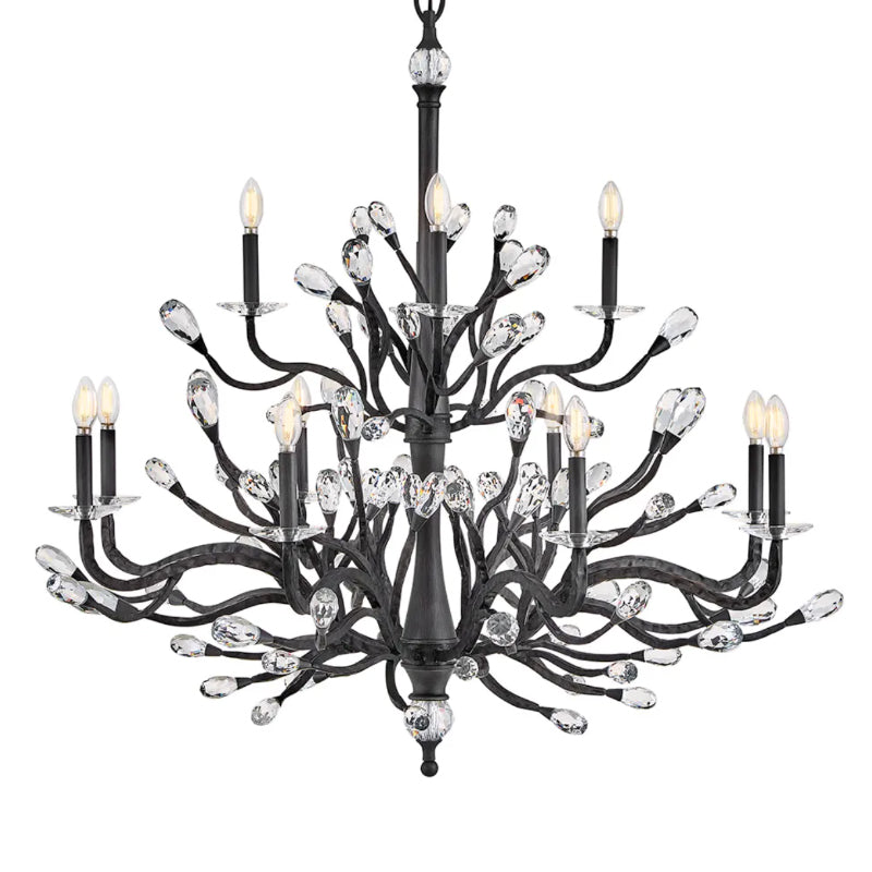 Fredrick Ramond FR46810 Eve 12-lt 49" LED Chandelier - Brushed Graphite