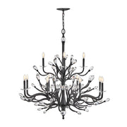 Fredrick Ramond FR46810 Eve 12-lt 49" LED Chandelier - Brushed Graphite