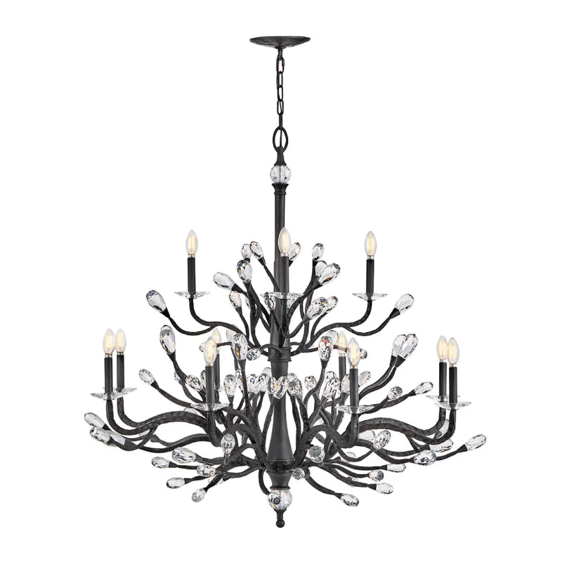 Fredrick Ramond FR46810 Eve 12-lt 49" LED Chandelier - Brushed Graphite