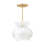 Fredrick Ramond FR46895 Fantine 7-lt 22" LED Chandelier White Frosted