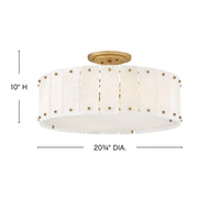 Fredrick Ramond FR47753 Simone 4-lt 21" LED Flush Mount