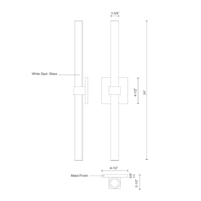 Kuzco VL17224 Fresno 24" LED Vanity