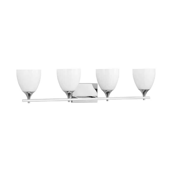 Visual Comfort DJV1024 Toffino 4-lt 36" Vanity Light - Chrome Milk Glass