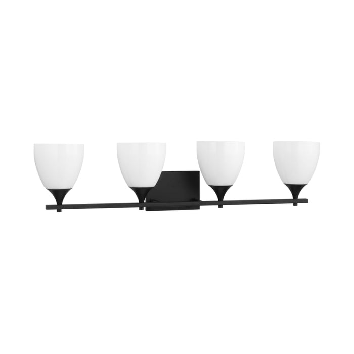 Visual Comfort DJV1024 Toffino 4-lt 36" Vanity Light - Midnight Black Milk Glass