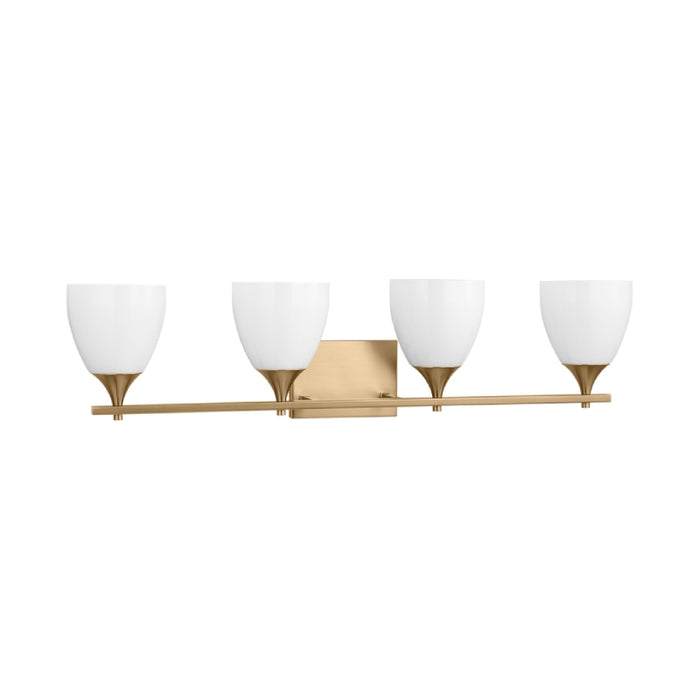 Visual Comfort DJV1024 Toffino 4-lt 36" Vanity Light - Satin Brass Milk  Glass