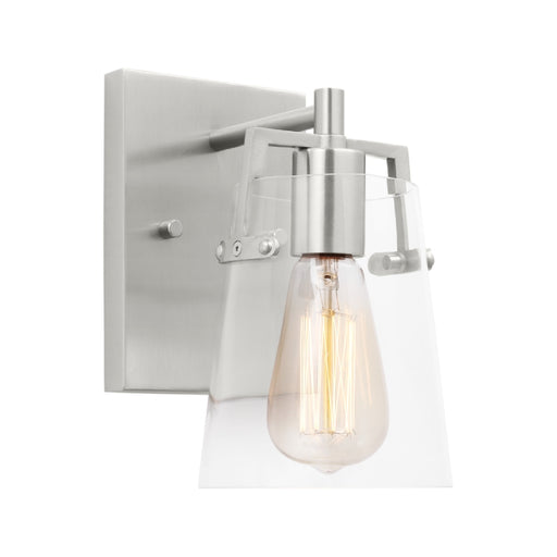 Visual Comfort DJV1031 Crofton 1-lt 9" Tall Small Wall Sconce - Brushed Nickel Clear Glass