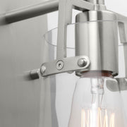 Visual Comfort DJV1031 Crofton 1-lt 9" Tall Small Wall Sconce - Brushed Nickel Clear Glass