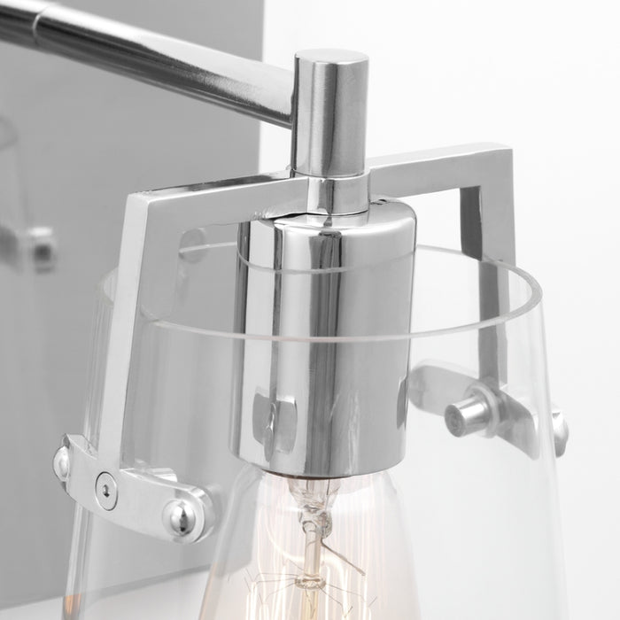 Visual Comfort DJV1031 Crofton 1-lt 9" Tall Small Wall Sconce - Chrome Clear Glass