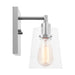 Visual Comfort DJV1031 Crofton 1-lt 9" Tall Small Wall Sconce - Chrome Clear Glass